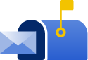 Illustration of a mail box with an envelope sticking out